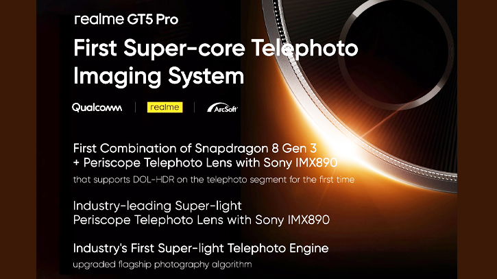 realme to bring GT5 Pro with Super-core Telephoto Imaging System