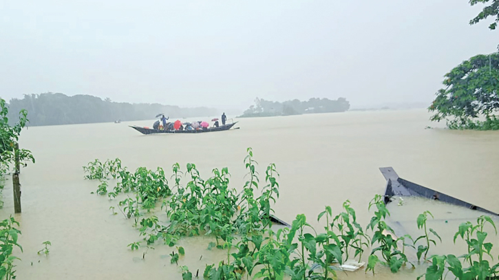 Swelling rivers risk Netrakona 