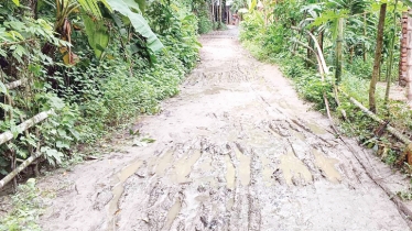 Locals suffer as muddy road hampers daily life 