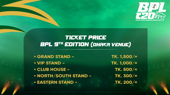 BPL 2023: Ticket prices for first phase revealed BPL 2023: Ticket prices for first phase revealed