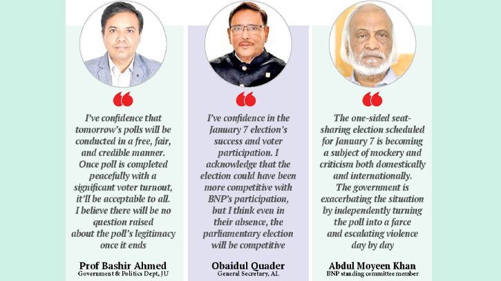 All eyes on tomorrow’s polls amid BNP’s boycott All eyes on tomorrow’s polls amid BNP’s boycott