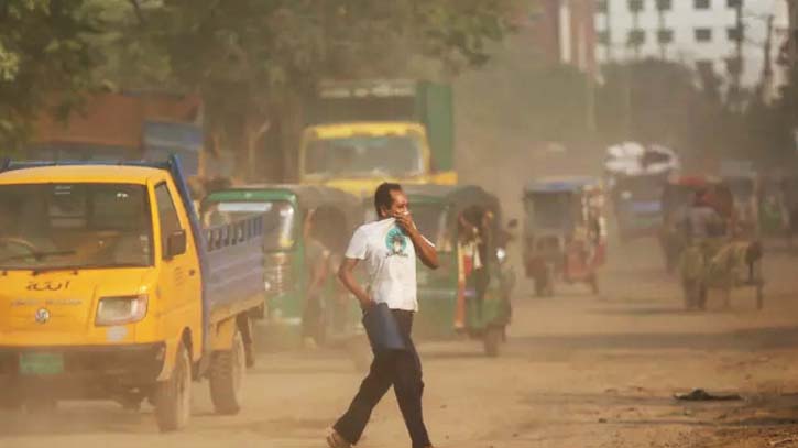 বায়ুদূষণের তালিকার শীর্ষে ঢাকা বায়ুদূষণের তালিকার শীর্ষে ঢাকা