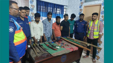 বরিশালে আগ্নেয়াস্ত্রসহ পাঁচ ডাকাত গ্রেপ্তার
