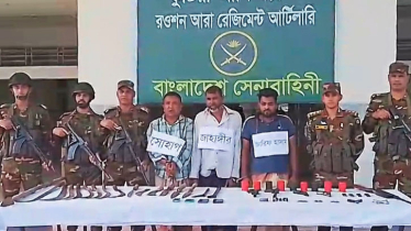 দৌলতপুরে সেনাবাহিনীর অভিযানে অস্ত্র উদ্ধার, আটক ৩