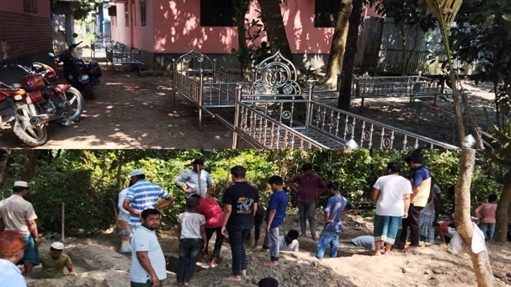 একই পরিবারের ৫ জনের মৃত্যু, একসঙ্গে খোঁড়া হচ্ছে কবর একই পরিবারের ৫ জনের মৃত্যু, একসঙ্গে খোঁড়া হচ্ছে কবর