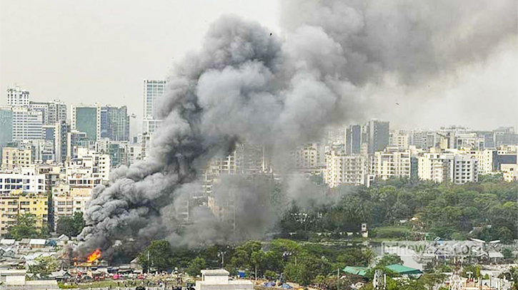 Korail slum fire under control Korail slum fire under control