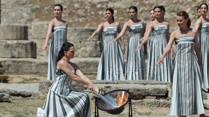 Olympic flame for Paris 2024 games lit in Greece