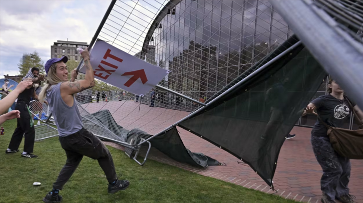 Pro-Palestinian protesters break through barricades to retake MIT encampment