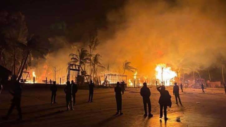 Fire engulfs 3 resorts on St Martin’s Island Fire engulfs 3 resorts on St Martin’s Island