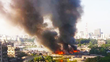 Banani slum fire under control