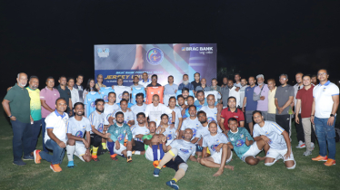 BRAC Bank unveils football jersey and hosts friendly match