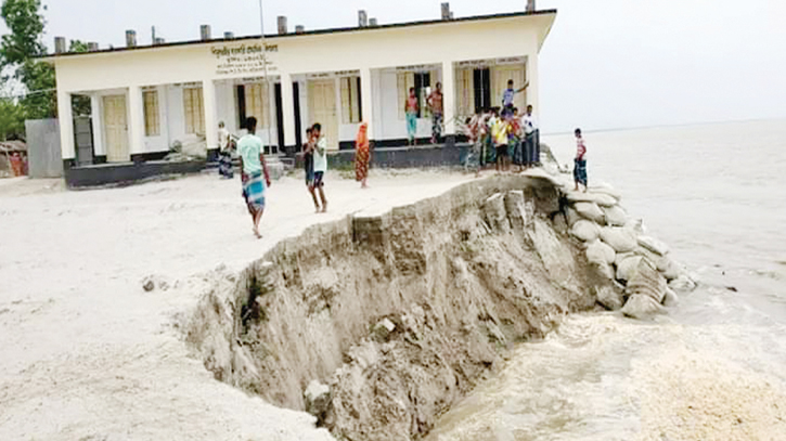 Erosion endangers village, school put up for sale Erosion endangers village, school put up for sale